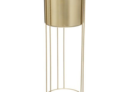 Maceta de metal dorado con pies P - 185441