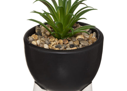 Pequeña planta verde artificial Maceta a pie de cerámica D8 - 185449