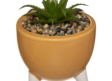 Pequeña planta verde artificial Maceta a pie de cerámica D8 - 185449