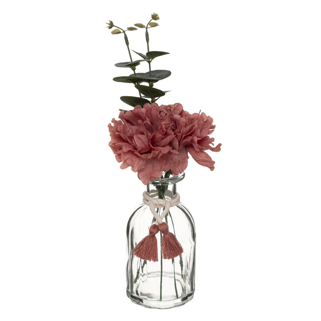 Arreglo floral artificial Jarrón de cristal A30cm - 185463