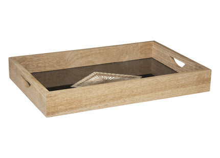 Bandeja "Tropics" en vidrio y madera de mango - 185668