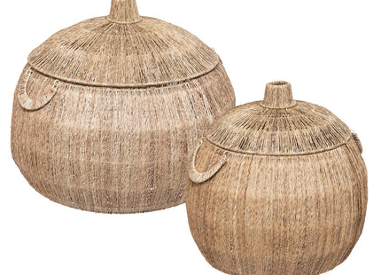 Cesta redonda "Balaya" de yute MM - 185678A