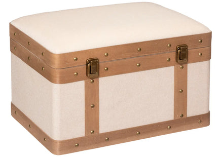 Baúl "Norah" M de madera L44cm - 185696A