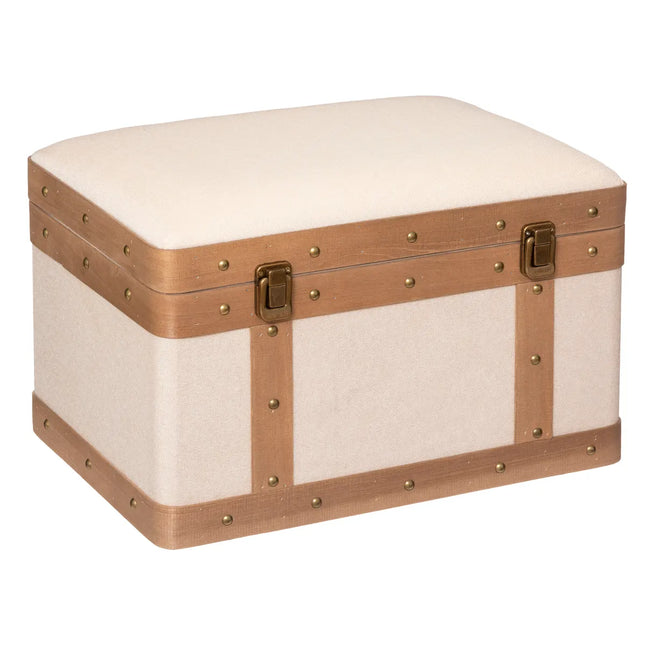 Baúl "Norah" M de madera L44cm - 185696A