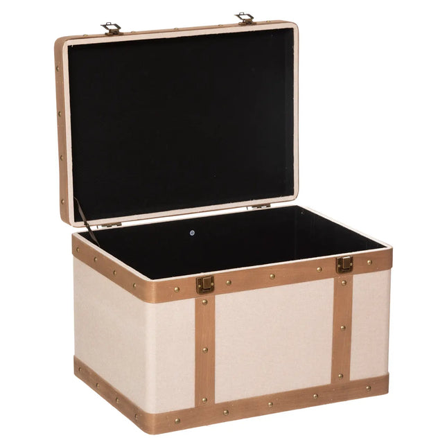 Baúl "Norah" M de madera L44cm - 185696A