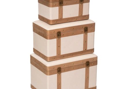 Baúl "Norah" P de madera L38cm - 185696A