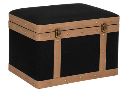 Baúl "Norah" M de madera L44cm - 185696B