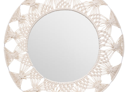 Espejo de pared "Palmier" de algodón y hierro D56cm - 185835