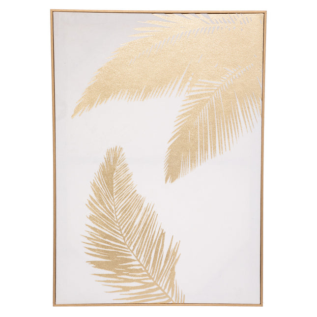 Cuadro de pared "Hojas doradas" impreso y enmarcado 50x70 - 185913