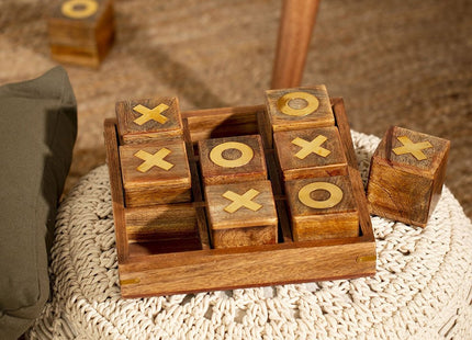 Juego de cruces y ceros de madera 23x23cm - 185971