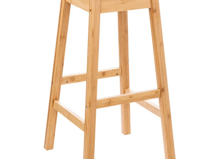 Taburete de bar de bambú 75cm - 186146