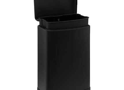 Basurero "Ariane" metálica 50L apertura pedal acero inoxidable - 186155B