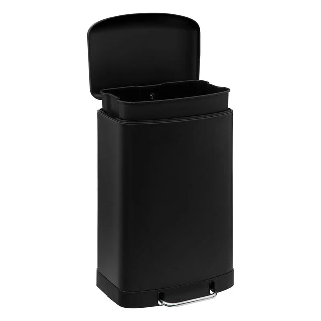 Basurero "Ariane" metálica 50L apertura pedal acero inoxidable - 186155B