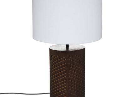 Velador "Ori" en madera de pino y pantalla blanca - 186308