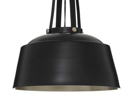 Lámpara suspendida "Soul" de metal negro D35cm de estilo industrial - 186312