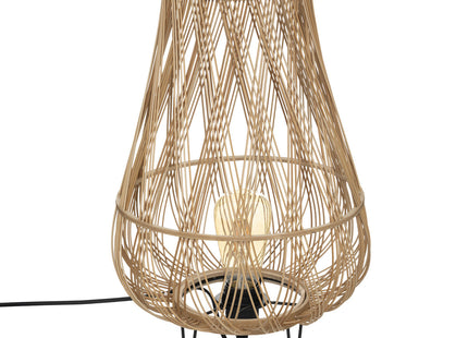 Velador trípode "Daria" de mimbre y metal A44cm - 186354