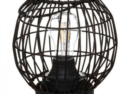 Velador LED en ratán natural A18cm - 186369