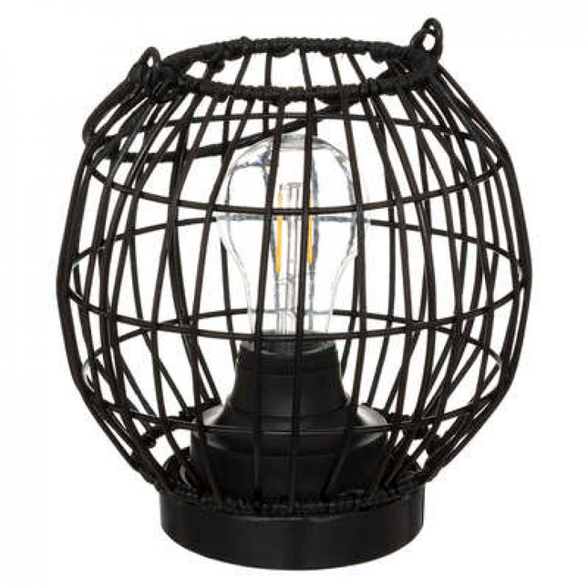 Velador LED en ratán natural A18cm - 186369