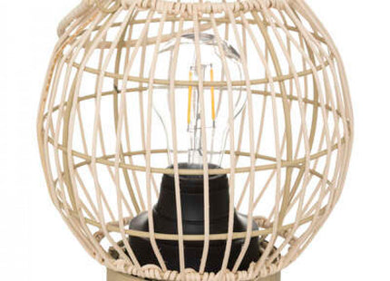 Velador LED en ratán natural A18cm - 186369
