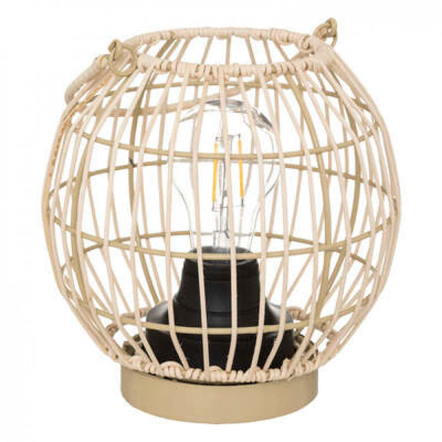 Velador LED en ratán natural A18cm - 186369