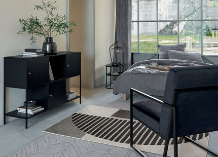 Velador de mesa "Alara" de metal negro A50cm - 186381