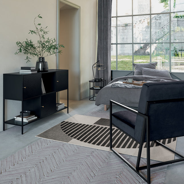 Velador de mesa "Alara" de metal negro A50cm - 186381