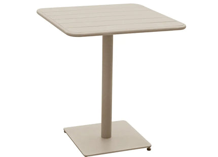 Mesa de jardín cuadrada "Phuket" grafito 2 plazas en acero tratado - 186523I