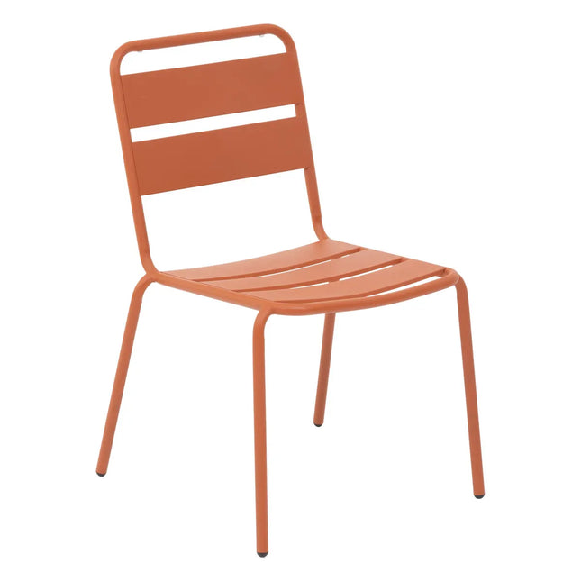 Silla de jardín apilable "Phuket" ámber en acero tratado  - 186525J