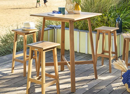 Mesa alta de jardín "Tiwi" de 4 plazas de acacia - 186528