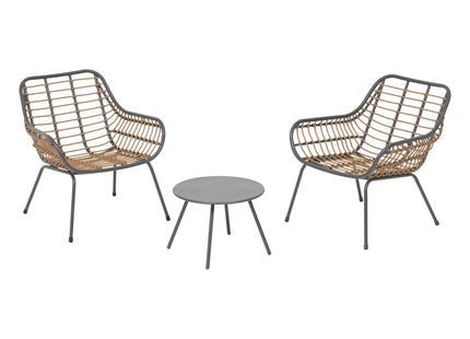 Mueble de jardín dúo "Paopao" grafito en acero tratado epoxi - 186620