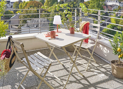 Mesa de jardín plegable cuadrada GREENSBORO Arcilla 2 plazas  - 187013