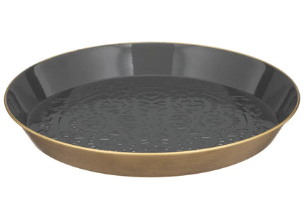 Bandeja "Night" metal dorado D30cm - 187719