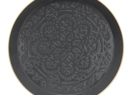 Bandeja "Night" metal dorado D30cm - 187719