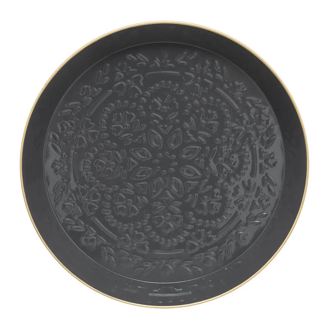 Bandeja "Night" metal dorado D30cm - 187719