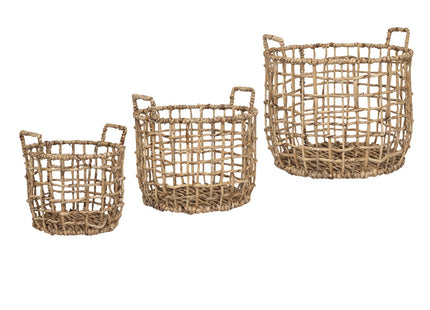 Cesta "Odin" de metal y jacinto M - 187748