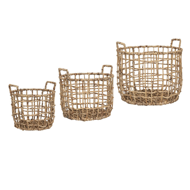 Cesta "Odin" de metal y jacinto M - 187748