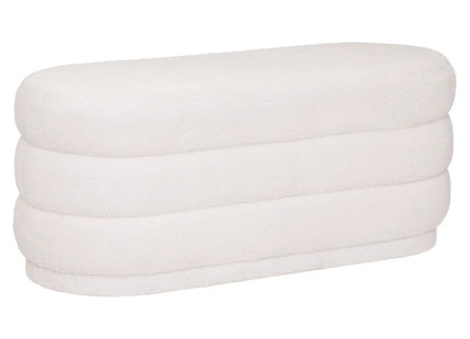 Banco de rizo blanco "Sinan" 100x40cm - 187767