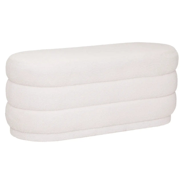 Banco de rizo blanco "Sinan" 100x40cm - 187767