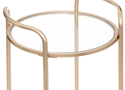 Carrito de servicio "Thalia" de metal dorado A75cm - 187781