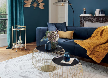 Carrito de servicio "Thalia" de metal dorado A75cm - 187781