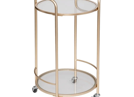 Carrito de servicio "Thalia" de metal dorado A75cm - 187781