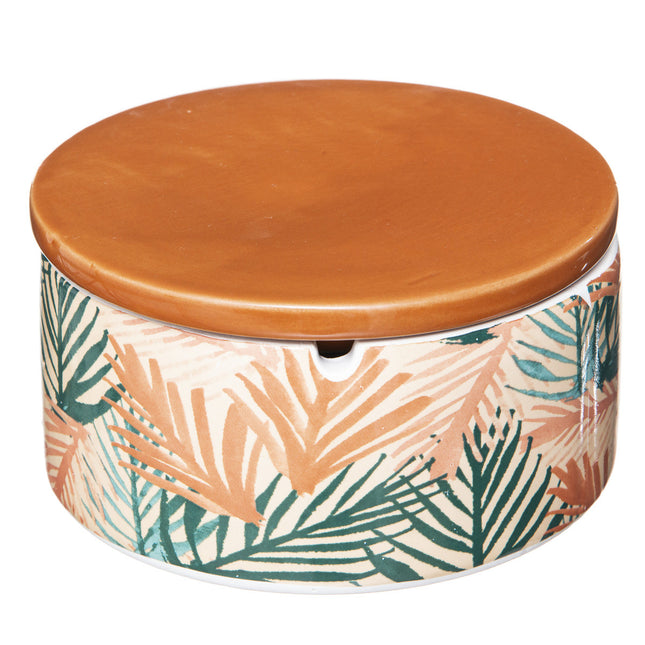 Cenicero de cerámica "Alicante" con tapa D15 - 187900