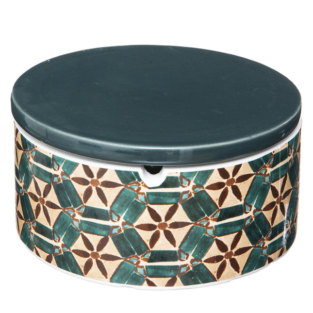 Cenicero de cerámica "Alicante" con tapa D15 - 187900