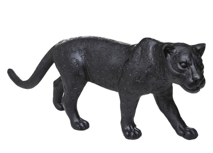 Estatuilla de Leopardo en resina negra 70x18x28cm - 187934