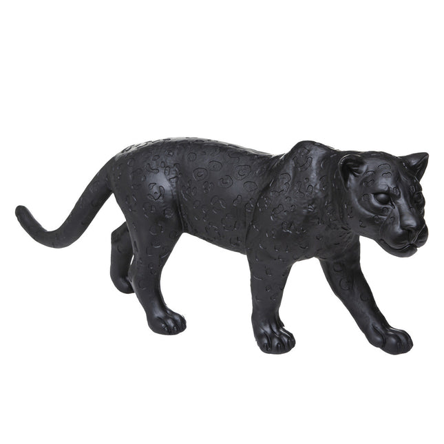 Estatuilla de Leopardo en resina negra 70x18x28cm - 187934