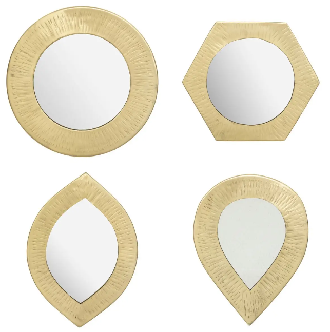 Espejo "Romy" en metal martillado - 187979