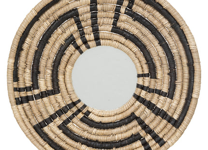 Espejo de pared "Doris" de caña y cristal D55cm - 187987