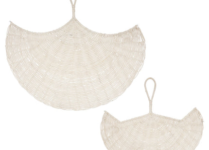 Set de 2 Abanicos de Ratan y Metal - 188040