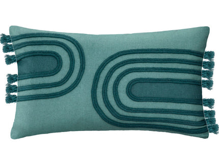 Funda almohada Terciopelo azul huevo de pato con patrón dorado 40x40cm - 188533A