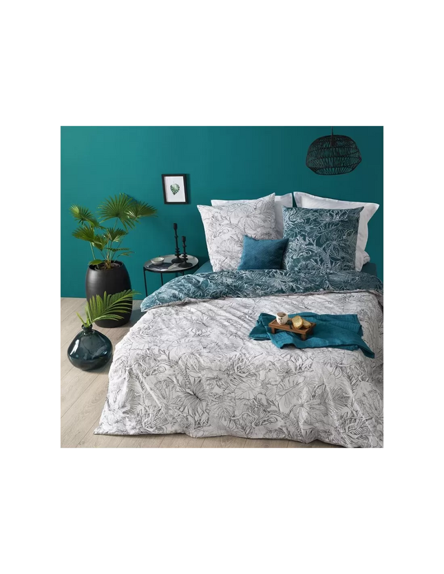 Juego de cama capitoné de algodón 260x240cm "Jungle" - 188557